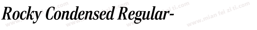 Rocky Condensed Regular字体转换